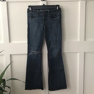 American Eagle bootcut ripped jeans